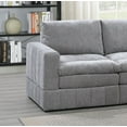 thumbnail image 6 of Granite Morgan Fabric Plush Cushion Couch 5pc Modular Sofa Set 2x Corner Wedge 2x Armless Chair 1x Ottoman Living Room, 6 of 9