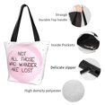 thumbnail image 3 of Goofa Not All Those Who Wander Are Lost Pattern Tote Bags,Large Capacity Bag,Beach Tote with Zipper Closure, Large Capacity and Foam Padding, 3 of 6