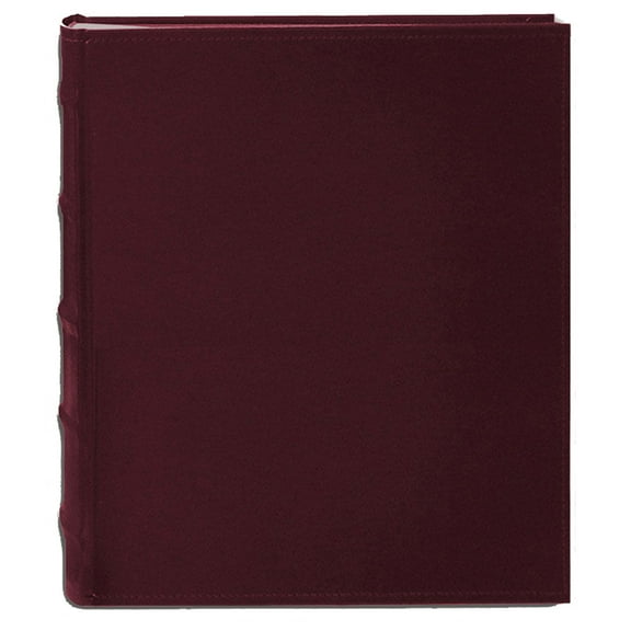 Pioneer Photo Album Sewn Bonded Leather BookBound Bi-Directional Photo Album, Holds 200 5x7" Photos, 2 Per Page, Burgundy