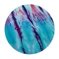 thumbnail image 4 of HAOXIT Tie Dye Round Fitted Tablecloth, Close up of Vertical Gradient Tie Dye Effect Retro Artwork, Elastic Edge, Suitable for Table Decoration, Buffet and Camping, Fit for Round Table 46-50, 4 of 8