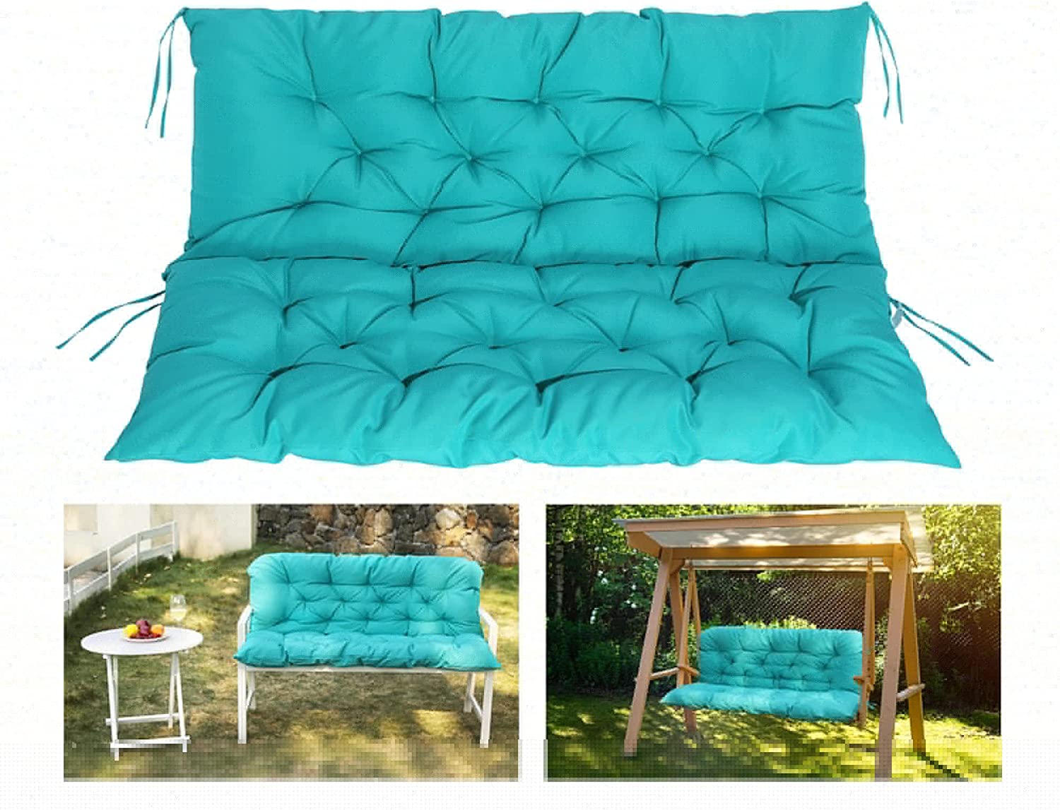 COSNUOSA Swing Replacement Cushions Waterproof Porch Swing Cushions 23