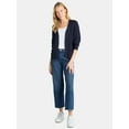 thumbnail image 2 of Time and Tru Women’s Mixed Stitch Cardigan Sweater, Midweight, Sizes XS-XXXL, 2 of 5
