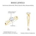 thumbnail image 5 of Rosec Jewels Certified Lab Diamond 6mm Round Engagement Ring, EF-VS Quality - With Jewelry Box, 14K Yellow Gold, US 4.50, 5 of 8