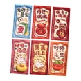 thumbnail image 3 of 6 sobres rojos de Año Nuevo Chino 2025 con estampados en relieve Hong Bao para fiestas Estilo A, 3 of 9
