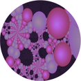 thumbnail image 1 of Ahgly Tapis Rond Lavable en Machine Intérieur Transitionnel Violet, 4 Pieds Rond, 1 of 7
