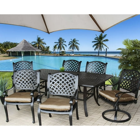 Nassau Patio - Nassau Outdoor Patio 7pc Dining Set with 42