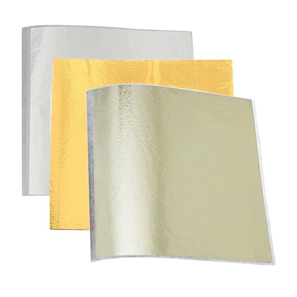Papel de Aluminio Dorado 300 Uds 3,5 Pulgadas BLESIY Láminas Imitación Hoja Dorada