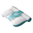 thumbnail image 2 of Almohada cervical ergonómica, cómoda, transpirable y que absorbe el sudor. Verde, 2 of 9