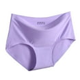thumbnail image 2 of Women Seamless Silk Briefs One Piece Summer Breathable Cool Silk Panties Underwear, 2 of 7