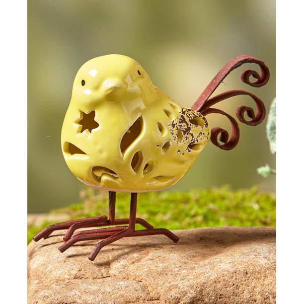 Ceramic and Metal Garden Birds