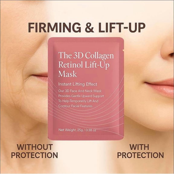 Vadktai Deep Collagen Face Mask, Bio- Collagen Mask, Hydrating Hydrogel Masks with Low Molecular Collagen for Firming, Elasticity, Pore Minimizing