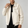 thumbnail image 6 of YFNNUP Mens Military Jacket Full Zip and Zipper Safari Field Jacket Multi Pocket Cargo Outdoor Coat Beige,XXXXL, 6 of 7