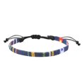 thumbnail image 1 of Tobillera de color retro tejida a mano, pulsera ajustable, cadena de playa unisex, 1 of 6