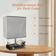 thumbnail image 4 of IJIL Table Lamp for Bedroom, 15.7" Two Fast USB Charging Ports Touch Desk Lamp for Living Room Dorm Home Office, 4 of 8