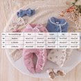 thumbnail image 4 of Gerichy Infant Baby Girl Fall Outfit Romper Footies Floral Print Ruffle Knit Jumpsuit 0 3 6 Months Newborn Winter Clothes, 4 of 7