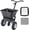 White hubs + black components, variant on Garden Peat Moss Roller, Compost Spreader, 24 in Wide Heavy Duty Grass Seed Spreaders with T Shaped Handle, 3 Heights Adjustable, Powder-Coated Steel Peat Moss Spreader for Planting Seeding