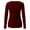 Wine, variant on Tbopshirt Womens Top Womens V Neck Shirts Long Sleeve Solid Basic Tops Tees