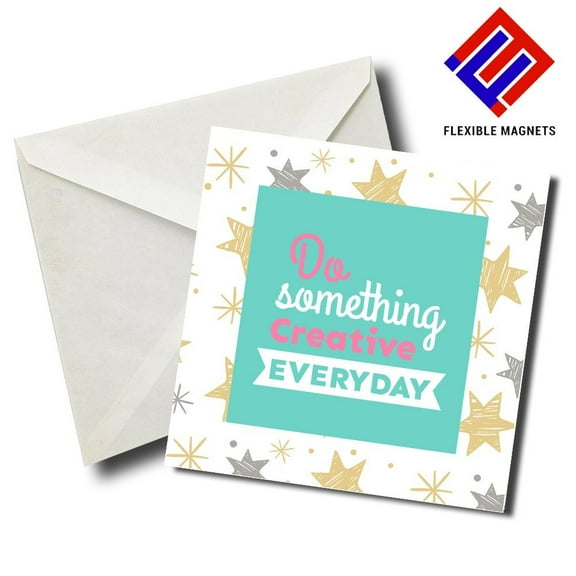 Do Something Creative Everyday Inspirational Quote Magnet for refrigerator. Great Gift! By Flexible Magnets