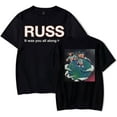 thumbnail image 3 of Russ It was You All Along Tour T-shirt black and white XS-3XL casual round neck short sleeved T-shirt, 3 of 3