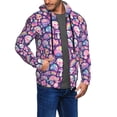 thumbnail image 2 of Kdxio cartoon rainbow Skull Print Men Hoodies Casual Hoodies for Men with Zip Pockets Full Zip Long Sleeve Sweatshirt Sports Hooded Jacket-XX-Large, 2 of 5