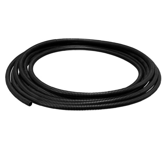 Unique Bargains 6M 10mm Outside Dia Corrugated Bellow Conduit Tube for Electric Wiring Black