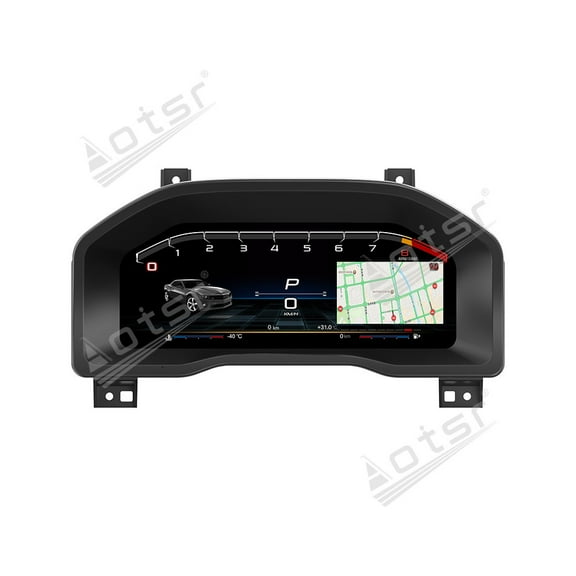 Aotsr Car Dashboard Auto Digital Cluster For Chevrolet Silverado 2019-2023 GMC Virtual Cockpit Speedometer Carplay Map Navigation Unit