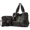 thumbnail image 1 of Set de bolsos y carteras Qiyuer para mujer, color negro, 3 unidades, 1 of 7