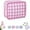 1PCS*Pink, variant on Ruffle Gingham Cosmetic Case Makeup Bag with Ruffle, Pink, 1 Piece Count 1