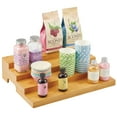 thumbnail image 6 of mDesign Bamboo Spice and Food 4-Tier Kitchen Shelf Storage Organizer - Clear, 6 of 8