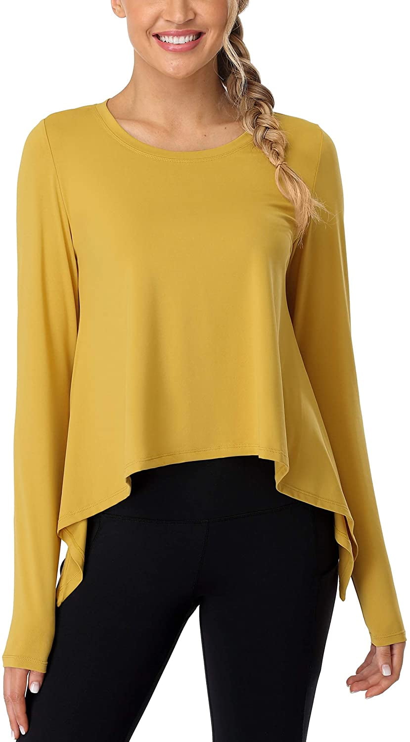 yellow activewear top