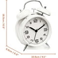thumbnail image 4 of Twin Bell Alarm Clock with Backlight, 4" Stereoscopic Dial, Battery Operated Loud Alarm Clock, No Ticking, Noiseless, Retro Bell Alarm Clock, Quartz D, 4 of 5