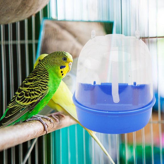 HOOWIFFY Premium PVC Bird Bath Basin for Pets, Cage Hanging Design, and , 1 Set