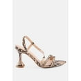 thumbnail image 5 of Cherry Tart Snake Print Spool Heel Sandals, 5 of 10