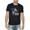 thumbnail image 2 of Colevkie Keep rolling your eyes you might find a brain back there Funny Men's Sarcastic Quotes T-shirt Humor Graphic Tee Novelty Short Sleeves(Black-Men,XS), 2 of 7