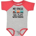 thumbnail image 3 of Inktastic My Uncle Still Plays with Trains Boys or Girls Baby Bodysuit, 3 of 5
