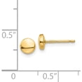 thumbnail image 4 of 14K Yellow Gold Polished Half Ball Post Earrings (5 X 5) Made In Spain ye314, 4 of 6
