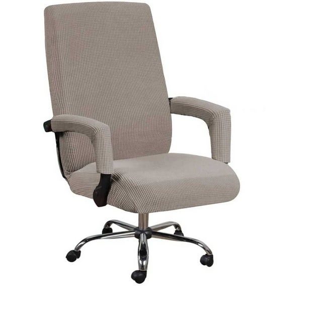 Inteprter Funda para silla antisuciedad, elástica, para fiestas, festivales, playa, cumpleaños, oficina, dormitorio, sillón, funda extraíble a prueba Cubiertas para muebles de jardín Marrón L Inteprter HA066527-03