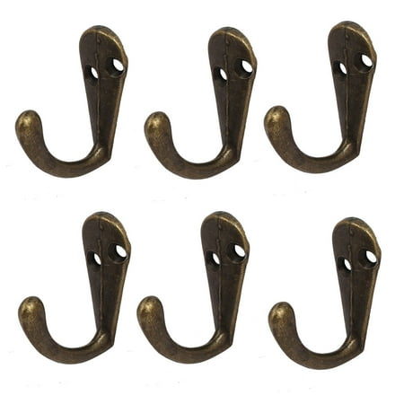 Bronze Door Hook - Uxcell 6pcs 35x13x30mm Metal Single Hook Clothes Wall Door Hangers Holders