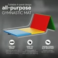 thumbnail image 6 of BalanceFrom 8ftx4ftx2in 4-Panel Folding Gymnastics Mat w/ 8ft Balance Beam, Multicolored, 6 of 12