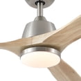 thumbnail image 6 of Wellspeed 52 in. Solid Wood Ceiling Fan with Dimmable Light and Remote Control, 6 Speeds Reversible DC Motor, for Indoor, Brushed Nickel, 6 of 10