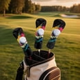 thumbnail image 2 of Uorisanigo 3 Pack Golf Club Head Covers, Driver/Fairway/Hybrid Headcovers, Soft Polyester Lined for Extra Club Protection, Designed to Fit All Woods and Drivers, Accessories, Golf & Grit, 2 of 7