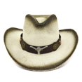 thumbnail image 1 of Sonducket Sombrero de paja transpirable para sombreros de vaquero de verano elegantes y cómodos gorras de ala ancha Sombreros Blanco crema, 1 of 6