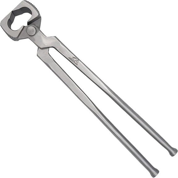 Equine Care Horseshoe Puller and Hoof Spreader Tool Professional Serrated Jaw Farrier Pliers 14-Inch