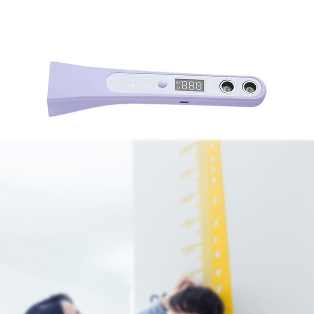 Altímetro de crecimiento portátil, dispositivo de medición de altura de mano, de 30 cm a 220 cm, estadiómetro inalámbrico de precisión de 8 W con Púrpura