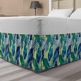 thumbnail image 1 of Tropical Bed Skirt, Exotic Paradise Island Rainforest Vegetation Jungle Plants in the Abstract Style, Elastic Bedskirt Dust Ruffle Wrap Around for Bedding Decor, 4 Sizes, Multicolor, by Ambesonne, 1 of 2