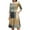 Earthy Yellow Z11, variant on Vintage Midi Dresses for Women Modest 3/4 Sleeve Crew Neck Wrap Dress A Line Pleated Wedding Guest Dress with Pockets Royal Blue L