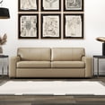 thumbnail image 2 of Roundhill Furniture Sakan Leather Upholstered Sofa, Beige, 2 of 11