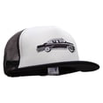 thumbnail image 5 of Cadillac Car Patched Flat Bill Foam Camo Mesh Trucker Cap - White City OSFM, 5 of 5