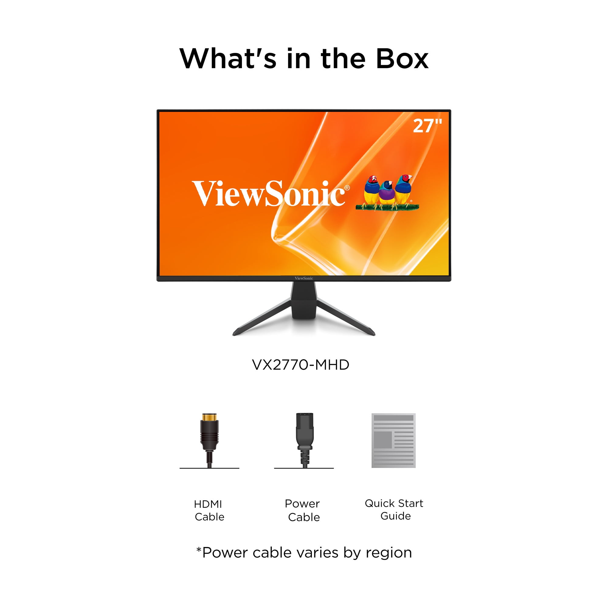 ViewSonic VX2770-MHD 27" 1080p IPS Monitor - 120Hz, 1ms, Variable Refresh Rate