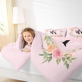 thumbnail image 4 of Homewish Butterfly Monogrammed K Full Size Comforter Sets for Kids, Romantic Pink Initial Letter Bedding Comforter Set, Cartoon Theme Reversible Bedding Sets, Breathable Home Decor, 3pcs, 4 of 8